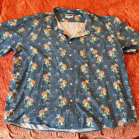 Tipsy Elves alligator palm tree button down - Picture 1 of 4